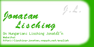 jonatan lisching business card